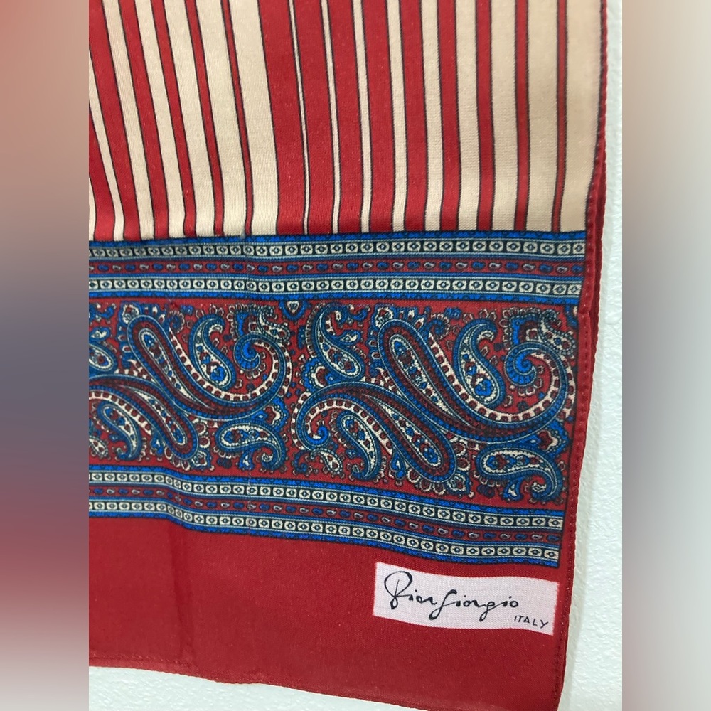 Vintage Pier Giorgio Italy Scarf 54 X 11 Inches Bohemian Fashion
